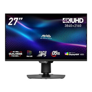 MSI �Q�[�~���O���j�^�[ MAG 274UPDF E16M 27�C���`/�f���A�����[�h/4K UHD/RAPID IPS�p�l��(Mini LED)/160Hz /0.5ms(GTG)/HDMI