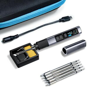 FNIRSIHS-02A�n���_�S�e���M���|�[�^�u���͂񂾂��ăL�b�g100W�}�����M���Đ�t���d�q���USB���d�f�W�^��IPS�\�����x���߉�100°C-450°CDIY�n�ڃc�[�����^�֗�PD/QC/DC�Ή����c�t���������