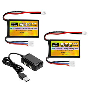 2PCS7.4V500mAh30CLipo�o�b�e��PH2.0�v���O�t��+1�[2�[�d��p��AX24SCX24�����R���J�[���f���o�b�e���[�݊��命��1/10�A1/16�A1/18�A1/24�X�P�[�������R���J�[�g���b�N