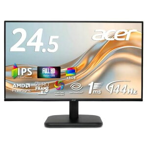 Acer24.5�C���`IPS144Hz1ms(VRB)�����sRGB99%AMDFreeSync�u���[���C�g�ጸ�[���t���[���v��HDMI1.4�~�jD-Sub15�s���X�s�[�J�[�E�w�b�h�t�H���[�q6���J���[����