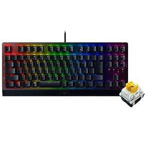 Razer�Q�[�~���O�L�[�{�[�h�e���L�[���X���J�j�J���L�[�{�[�hBlackWidowV3TenkeylessJP-YellowSwitch���J�j�J���C�G���[���N���A�n�E�W���OChromaRGB���ϋv�A���~���g�b�v�v���[�g