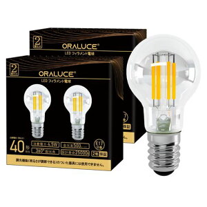 ORALUCE LED�d�� �~�j�N���v�g���d�� E17���� 40W�`���� �N���A�^�C�v ���^�d�� �d���F 4.5W 500lm 2700K �L�z��360° �t�B�������g�d�� �ȃG�l �����F�� G35 ���g�� �C���e���A ������� ���� ������c