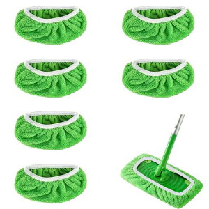 ZeniMart�t���A�����b�v���ւ��N���X���b�v�ւ��ʗp�}�C�N���t�@�C�o�[Swiffer�p�������b�v�p�b�h��֊ȒP�������p���b�v�w�b�h�̌�����25x12cm6������[���s�A���i]