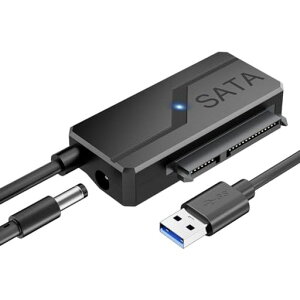 KicucnSATAUSB�ϊ��P�[�u��3.5/2.5�C���`SSDHDDsatausb�ϊ��A�_�v�^�[USB-DC�d���P�[�u���t��UASP�Ή������]��Windows10/MacOS�Ή��ő�16TB���T�|�[�g(12V