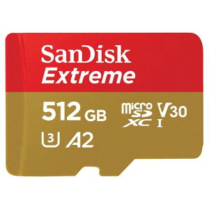 SanDisk MicroSDXC UHS-I Card 512GB Extreme Ultra High Speed Type (Read Up to 190MB/s / Write Up to 130MB/s) SanDisk Extreme