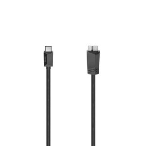 HamaUSB-C�P�[�u���AUSB-C-Micro-USB�AUSB3.2Gen1�A�f�[�^�]�����x5Gbit/s�A����0.75m�A�R���s���[�^�p