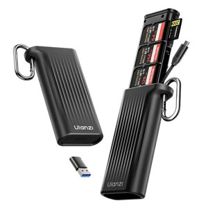 Ulanzi CR2 SD�J�[�h���[�_�[ 2in1��̌^�݌v USB3.1 Gen1 �����]��&�����ǂݏ����\ iPhone/USB3.0/Type-C SD�J�[�h���[�_�[ OTG�Ή� SD/TF/SIM �J�[�h���[�\ �J�[�h�����h�~ �J�[�h�Ǘ�