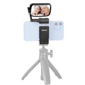 ULANZI �X�}�[�g�t�H�� ���B��~���[ �g�ѓd�b�z���_�[ �N���b�v�}�E���g iPhone 17 16 15 14 13 12 Pro Max Mini �w�ʓd�b�J�����Ή� Vlogging���C�u�X�g���[�~���O �K���i �A�N�Z�T���[