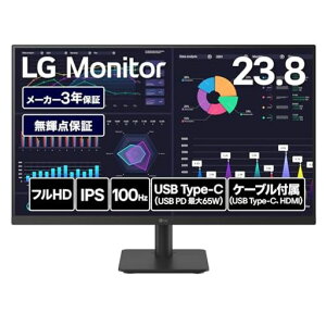 LG ���j�^�[ 24MS530B-B 23.8�C���`/�t��HD/100Hz/IPS/HDMIx2�AUSB-C PD65W