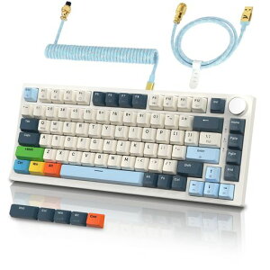 ATTACK SHARK K85 75%���s�b�h�g���K�[�Q�[�~���O�L�[�{�[�h ���C�X�C�b�` �K�X�P�b�g�}�E���g �z�b�g�X���b�v�Ή� �A���`�S�[�X�g PBT�L�[�L���b�v TKL 82�L�[ �m�u�t�� �R�C���P�[�u�� �L��Type�c