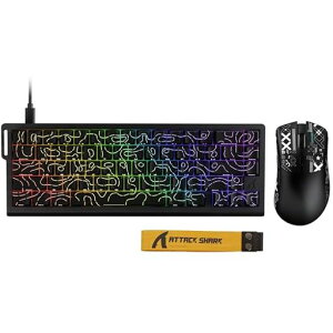 ATTACKSHARKX68HE���s�b�g�g���K�[�Q�[�~���O�L�[�{�[�h�Z�b�gATTACKSHARKR1�Q�[�~���O�}�E�X�Z�b�gRT0.01mm�L���L�[�{�[8K�|�[�����O���[�g���C�X�C�b�`QMK�x���Q�[�~���O�}�E�X�t��