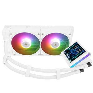 Thermalright Grand Vision 240 ARGB White CPU AIO�N�[���[�APC 240�d�l�E�H�[�^�[�N�[���[�V�X�e���A480x480�𑜓x��3.4�C���`��IPS�t����ʁAAM4 / AM5&Intel LGA1700 /