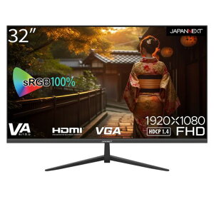 JAPANNEXT 32�C���` ���j�^�[ �t��HD 1920x1080�𑜓x VA �f�B�X�v���C (HDMI/�X�s�[�J�[����/VESA�Ή�/�u���[���C�g�J�b�g) JN-V32FLFHD