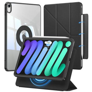 iPad mini7 �P�[�X (A17 Pro�A2024) iPad mini ��7/6���� �P�[�X �܂肽���݃X�^���h ���O���\�}�O�l�b�g�J�o�[ �c�u��/���u���X�^���h Pencil Pro/USB-C �Ή� �ϏՌ� �ϗ����ی�