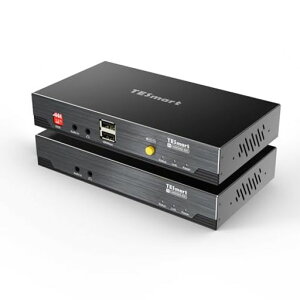 TESmartKVM�G�N�X�e���_�[HDMI������IPKVM23AWGUTPCat6A/6�P�[�u���o�RTCP/IP�C�[�T�l�b�g�o�R4K@30Hz�o�����I�[�f�B�IEDID�Ǘ�RS232����IR�p�X�X���[�������ő�100m