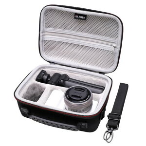 LTGEM���V�����_�[�X�g���b�v�t��SonyAlphaZV-E10/ZV-1/ZV-1F/ZV-1IIVlog�J�����p�n�[�h�g���x���L�����[�P�[�X�AVlogger�A�N�Z�T���[�L�b�g�O�r�ƃ}�C�N�Ƀt�B�b�g�A�u���b�N+�O���[