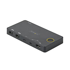 StarTech.com2�|�[�gKVM�X�C�b�`/USB-A+HDMI&USB-C�X�C�b�`���[/4K60HzHDMI2.0�V���O�����j�^�Ή�/�f�X�N�g�b�v&�m�[�gPC�ؑ֊�/USB�o�X�p���[/Thunderbolt3�݊�SV221HUC4K