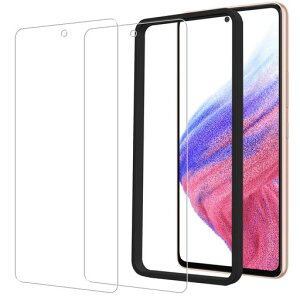 HUAKE galaxya53�ی�t�B�����y(2��)�K���X�t�B���� +�K�C�h�g�t���z�K���X�t�B���� Galaxy A53 5G SC53C SCG15 �p ���Y�Ɏq�f�ސ� ���� �K���X �w��h�~ �t�� �ی� �t�B����
