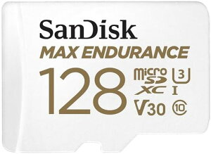 SanDisk 128GB MAX Endurance microSDXC Card with Adapter for Home Security Cameras and Dash cams - C10, U3, V30, 4K UHD, Micro