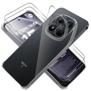 �y2+1�Z�b�g�z�Ή�REDMINote15Pro5G/RedmiNOTEPRO155G�P�[�X�K���X�t�B����2���t�������^TPU�N���A�P�[�X���΂ݖh�~�����K���X9H�d�x�����ߗ��w��h�~�C�A�[����U�h�~�ϏՌ�