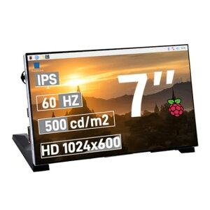 GeeekPi 7�C���` 1024x600 IPS LCD ���j�^�[ (��^�b�`) HDMI �|�[�g�t�� �u���P�b�g�t�� Raspberry Pi 5/4B/3B+/Zero/400�ABanana Pi/Windows 11/10/8/7