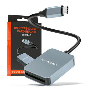 DriverGenius ProRead V9 �V���[�Y | USB-C UHS-II SD4.0 �J�[�h���[�_�[�AV90/V60 �r�f�I�X�s�[�h�N���X�Ή��ASD/SDHC/SDXC �Ή��A�f�W�^���J�����E�B�e�@��p�A�A���~�� (���f��