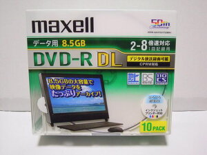 maxell 8�{���Ή��f�[�^�pCPRM�Ή�DVD-R DL8.5GB10��1�����v���P�[�X �v�����g�Ή��z���C�g DRD85WPC.10S