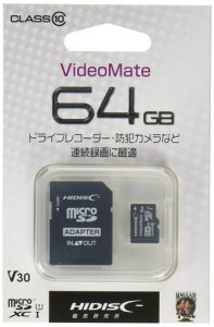 HIDISCmicroSD�J�[�hVideoMate64GB�d�v�f�[�^�����ۑ��f�[�^�]���o�b�N�A�b�v�ʐ^����CLASS10UHS-1�Ή�SD�ϊ��A�_�v�^/�P�[�X�t���h���C�u���R�[�_�[�h�ƃJ����