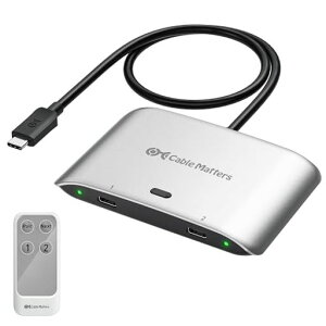 Cable Matters 20Gbps USB Type-C �ؑ֊� 2��PC�p 140W PD RF�����R���t��