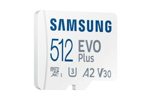 SamsungEVOPlus512GBMicroSD�������[�J�[�h(2024)+SD�A�_�v�^�[�B