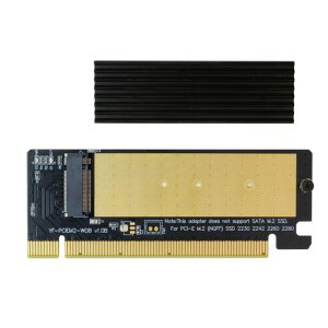 EZDIY-FAB M.2 PCIe NVMe �ϊ��A�_�v�^�[ �q�[�g�V���N�t���E���M�݌v PCI Express x16�X���b�g��p M.2 SSD 2230/2242/2260/2280�Ή� NVMe & AHCI���Ή� �f�X�N�g�b�vPC�p
