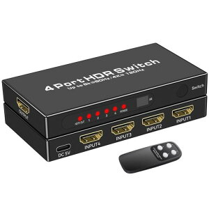 HDMI 2.1 �ؑ֊� 8K@60Hz/ 4K@120Hz HDMI�Z���N�^�[ 4����1�o�� 4�|�[�g HDM I 2.1 �Ή� ����/�蓮�ؑ֋@�\ UHD�A3D�AHDR 10�AHDCP 2.3�A48Gbps �n�u�����R���t��