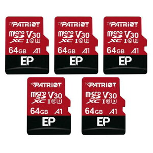 Patriot64GBA1/V30MicroSDCardforAndroidPhonesandTablets4KVideoRecording-5PackLotof5