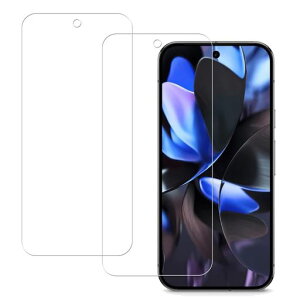 HUAKE Google Pixel 9/ 9 Pro/Pixel 10 Pro / 10 �K���X�t�B�����y(2��)�K���X�t�B�����z �O�[�O�� �s�N�Z�� Pixel 10 Pro / 10 / 9 / 9 Pro �K���X�t�B���� �p ���Y�Ɏq�f�ސ� ����