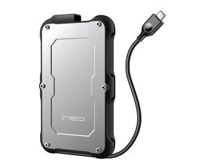 ineo2.5�C���`USB3.1Gen2TypeC���Ȗh��&�ϏՌ��O�t���n�[�h�h���C�u�G���N���[�W��9.5mm&7mmSATAHDDSSD[C2580c]
