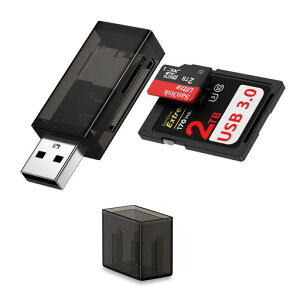 Viviber SD�J�[�h���[�_�[ Type-A&USB3.0 �J�[�h���[�_�[ 2-in-1�}�C�N��sd�J�[�h���[�_�[ SDXC/SDHC/microSDXC usb sd�J�[�h���[�_�[ �p�\�R�����Ή� microsd�J�[�h �A�_�v�^�[
