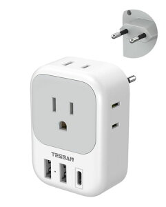TESSAN�ϊ��v���OC�^�C�v�C�O���s�p�ϊ���ϊ��A�_�v�^�[�؍��R���Z���g�ϊ�4��AC������2USB-A��USB-C�|�[�g�t���؍�/�C�^���A/�X�y�C��/�h�C�c/�x�g�i��/�I�[�X�g���A���[���b�p�Ȃǂ̍��Ɂc
