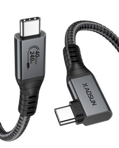 XAOSUN USB4 �P�[�u�� Thunderbolt 4 �Ή� L�� 240W PD3.1�}���[�d USB-IF�F�� 40Gbps 8K@60Hz �f���o�� macbook pro ipad pro xperia Type c���@��Ή� 1M �O���[