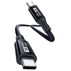 USB-C&USB-C�P�[�u��0.5MType-c�P�[�u��USB3.2Gen2(20Gbps)PD�Ή�100W/5A�}���[�d8K/60Hz�f���o��