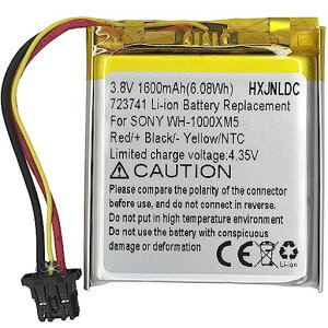����3.8V1600mAh�[�d�\���`�E���d�rforSonyWH-1000XM5Bluetooth���C�����X�m�C�Y�ጸ�X�e���I�w�b�h�z��723741��DIY3.7-5V�d�q���i�A����3���d�r����������