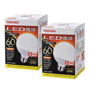 ����(TOSHIBA)LED�d��60W�����L�z���d���FE26����2PLDG6L-G/60V1E2P