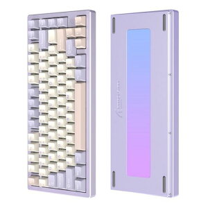 ATTACK SHARK X75 �Q�[�~���O�L�[�{�[�h �A���~�j�E������6063CNC 75% 81�L�[���쎲���j�A 3���[�h2.4G/BT/�L��