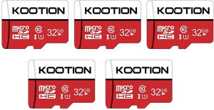 KOOTIONmicroSD�J�[�h32GB5�Z�b�gSD�A�_�v�^�[�tClass10UHS-I�������J�[�hSDHC�}�C�N��SD�J�[�hU1�����]���h���C�u���R�[�_�[�X�}�[�g�t�H���f�W�J���^�[�u���b�hPC�Ή�