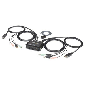 StarTech.comP[ǔ^2|[gUSBDisplayPortKVMXCb`4K/60HzΉCPUؑ֊1.5mP[u3.5mmI[fBISV211DPUA4K[sAi]