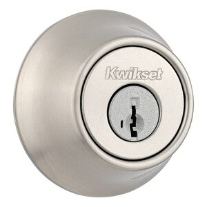 KwiksetSingleCylinderDeadboltWithSmartkeySatinNickelFinish