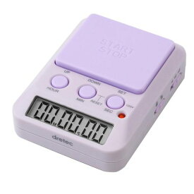 ドリテック(dretec)勉強タイマータイムアップ2限定カラーパープル子供時計消音ランプラーニングタイマー