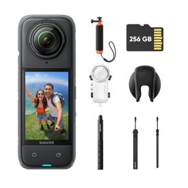 Insta360X4-8K防水360度カメラ、4K広角動画、見えない自撮り棒効果、着脱式レンズガード、135分の連続撮影可能なバッテリー、AI編集、手ブレ補正、スポーツ/旅行/アウトドア向け-見えない潜…