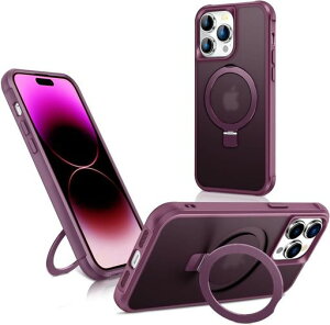 360�X�^���hiPhone15Plus�P�[�XMagSafe�Ή��}�O�l�b�g���ڔ������A�C�t�H��15�v���X�X�}�z�J�o�[�B�������N�t��360°��]�X�^���h�X�g���b�v�z�[���t���J�����ی�J�o�[�ϏՌ��y�ʔ��^�������