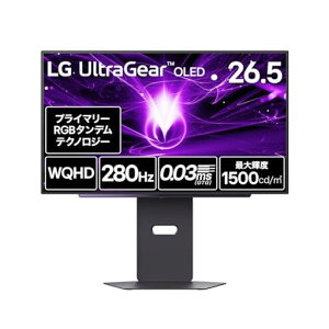 �yVGP2026�Z�p��/���܁z�Q�[�~���O���j�^�[LGUltraGearOLED27GX700A-B26.5�C���`/WQHD/280Hz/��4����v���C�}���[RGB�^���f���L�@EL�p�l��/0.03ms/DCI-P3