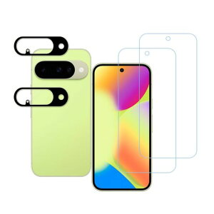 HUAKE�ڂ̔��y���u���[���C�g�J�b�gGooglePixel10�p�K���X�t�B����(2��)+�J�����t�B����(2��)�ی�t�B����